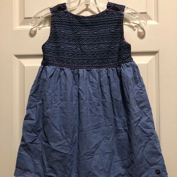 🐰 Tea Collection Pretty Denim & Plaid Reversible Dress, size 8 - Picture 5 of 12